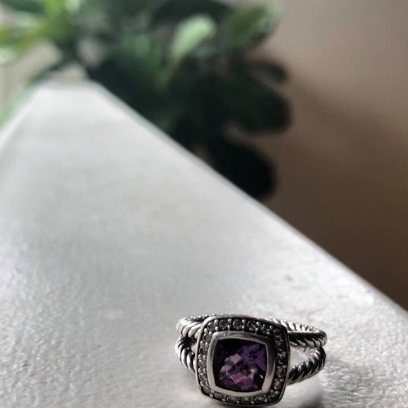 SOLD- David Yurman Petite Albion Ring -Amethyst - Picture 4 of 8